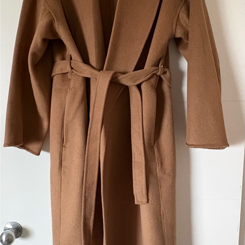 H&M Women's Belted Long Trench Coat in Brown